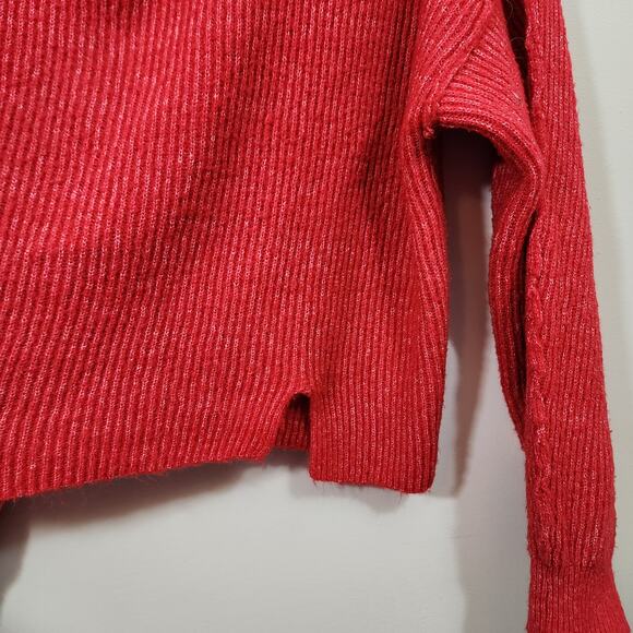 Wildfox Couture red very oversized buffy cut out sweater woman's size small - Picture 6 of 9